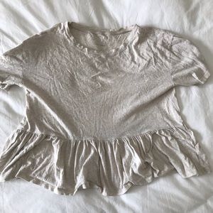 Beige Babydoll Blouse